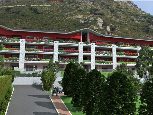Stada di ingresso della struttura