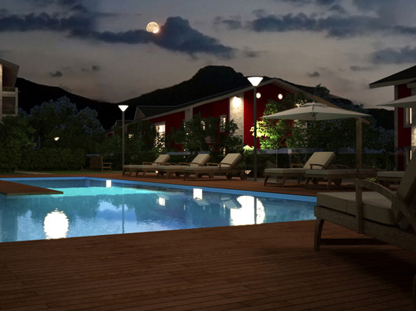 La piscina di notte