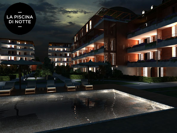 La piscina di notte